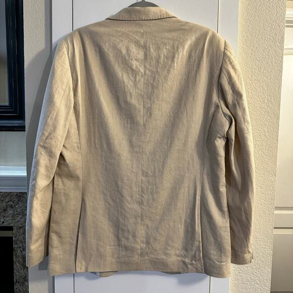 NWT TailorByrd Collection Men’s Linen-Blend Sport Coat Blazer Beige  Size 40R - Picture 10 of 12